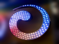 冲孔网眼点阵字